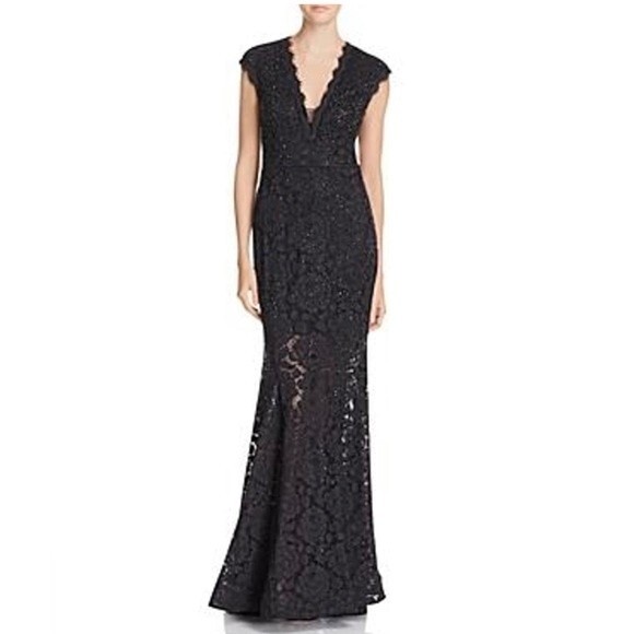 Avery Dresses & Skirts - Avery G Open Back Lace Night Gown In Black Size 4